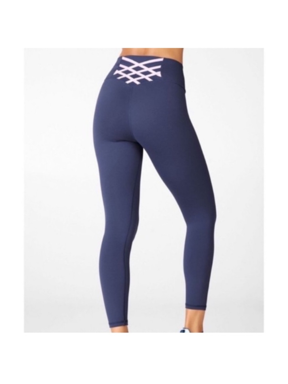 Fabletics Powerhold Leggings, Navy, Size S/M